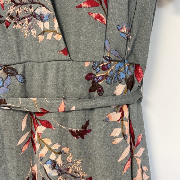 Lulus Fiorire slate blue floral day dress, size small - Picture 8 of 13